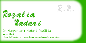 rozalia madari business card